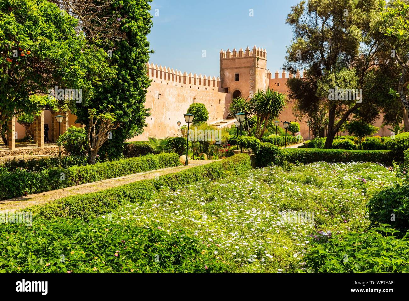 Morocco, Rabat, listed as World Heritage by UNESCO, Udayas kasbah (kasbah des Oudaïas), the andalusian garden Stock Photo