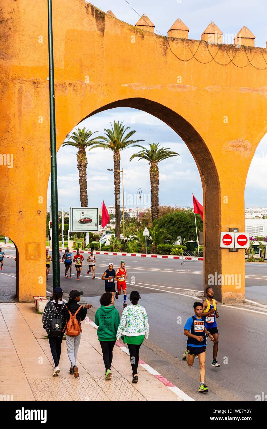 Morocco, Rabat, Rabat International Marathon Stock Photo