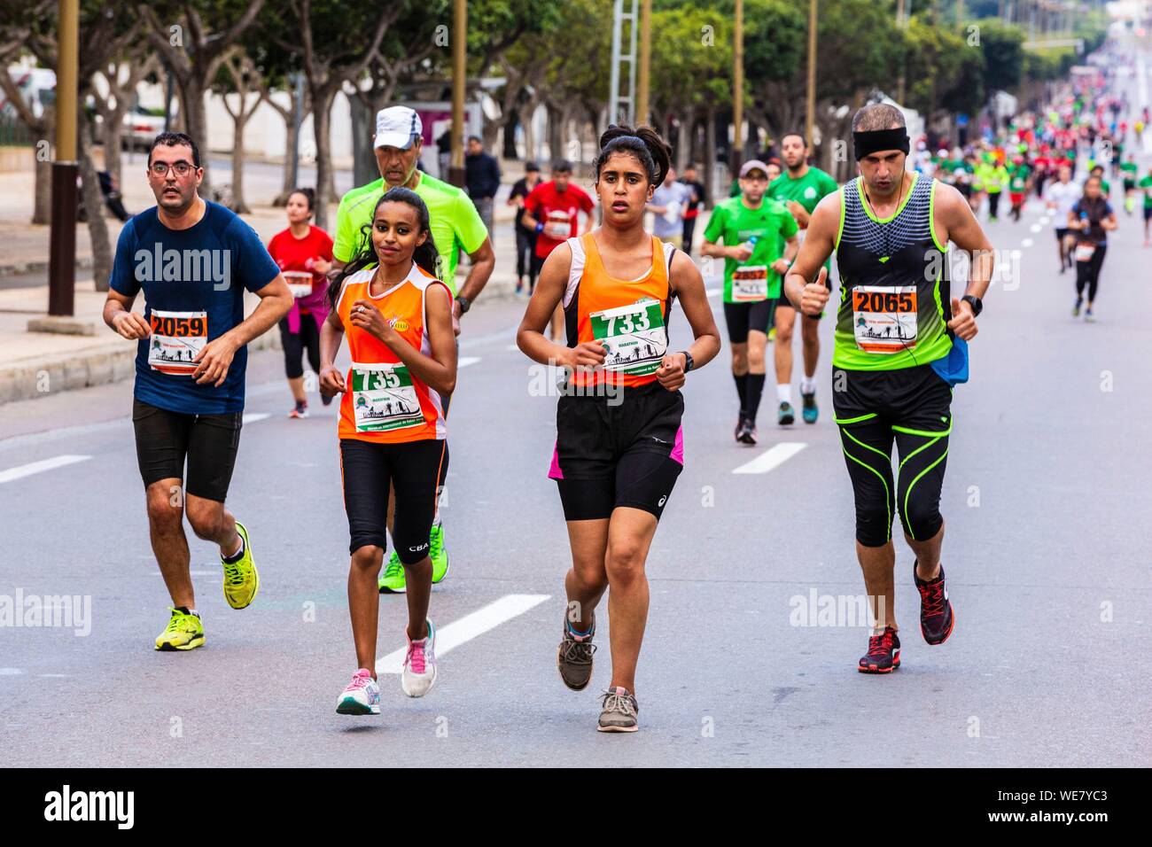 Morocco, Rabat, Rabat International Marathon Stock Photo
