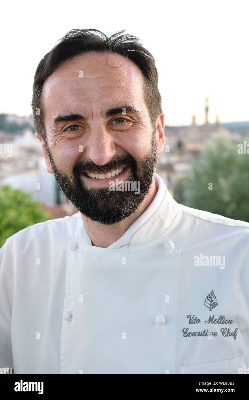 Italy, Tuscany, Florence, listed as World Heritage by UNESCO, Palazzo Della Gherardesca, 5 star palace Four Seasons Hotel Firenze, Michelin-starred chef Vito Mollica Stock Photo