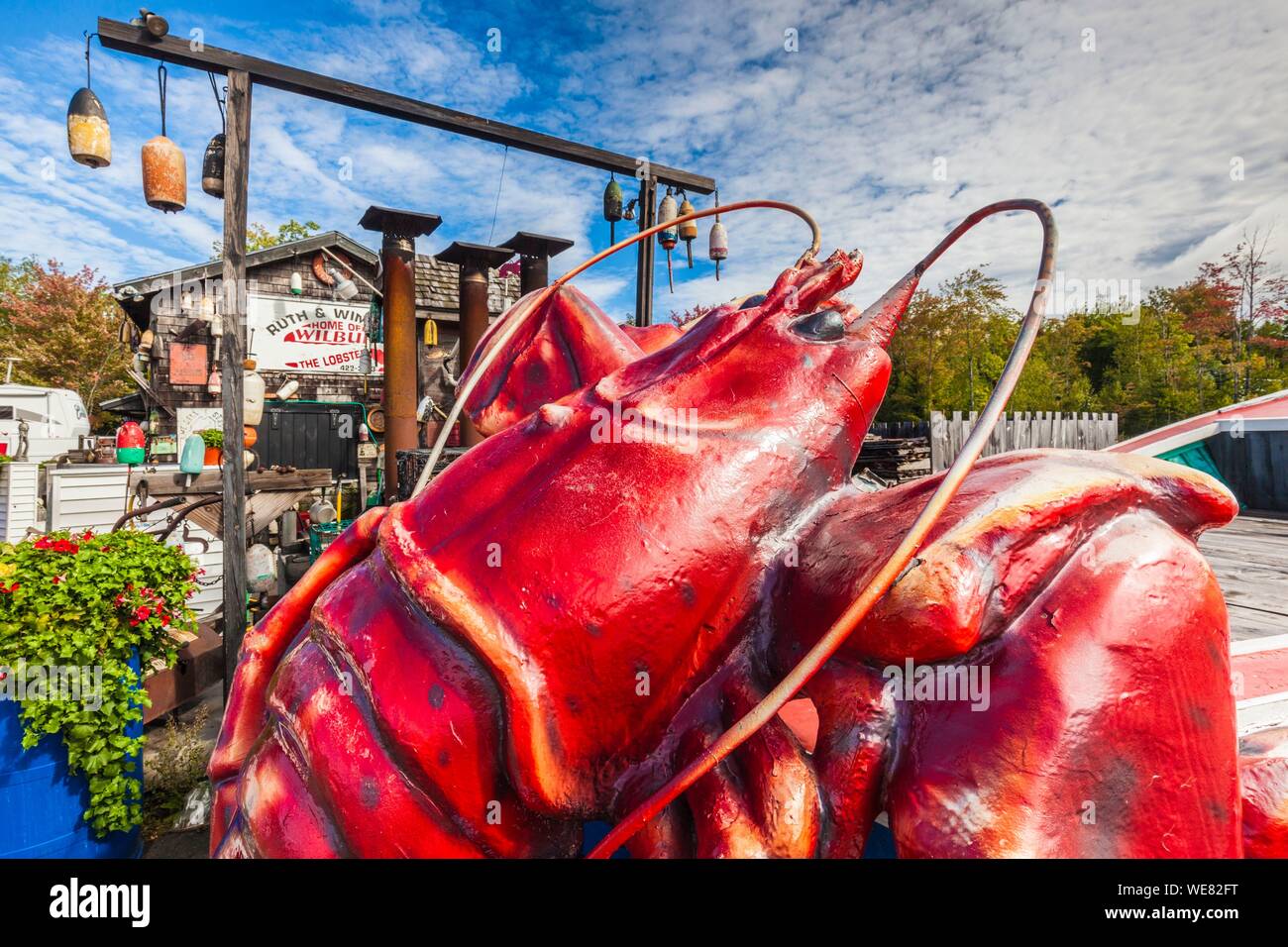 United States, Maine, Ellsworth, Wilbur The Lobster, giant lobster