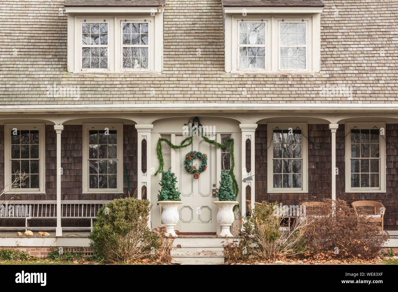 United States, New England, Massachusetts, Cape Cod, Yarmouthport, Edward Corey House, former home of author and illustrator Edward Corey Stock Photo