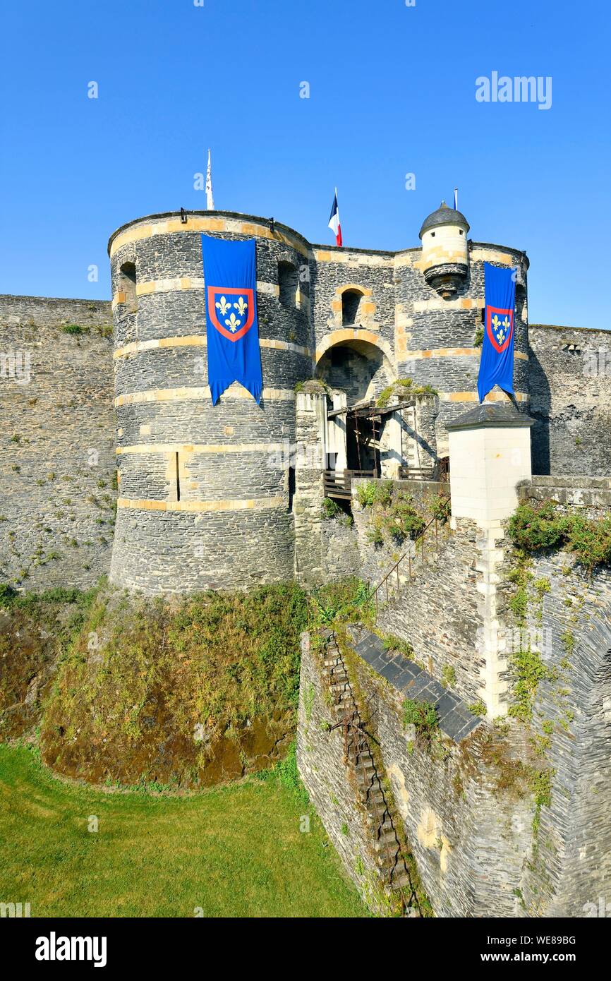 France, Maine et Loire, Angers, the castle of the Dukes of Anjou built
