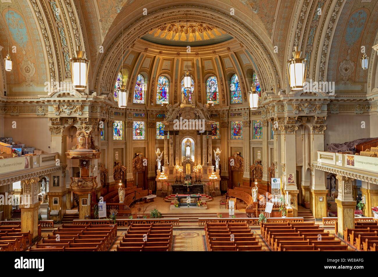 Canada, Quebec province, Montreal, the district of the city of Verdun, Notre-Dame-des-Sept-Douleurs Catholic Church Stock Photo