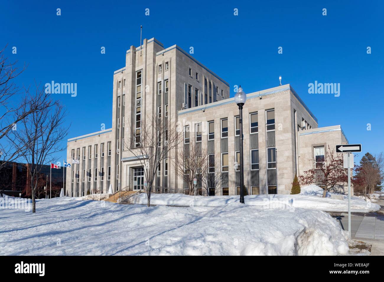 Canada, Quebec province, Mauricie region, Shawinigan and surrounding area, City Hall Stock Photo