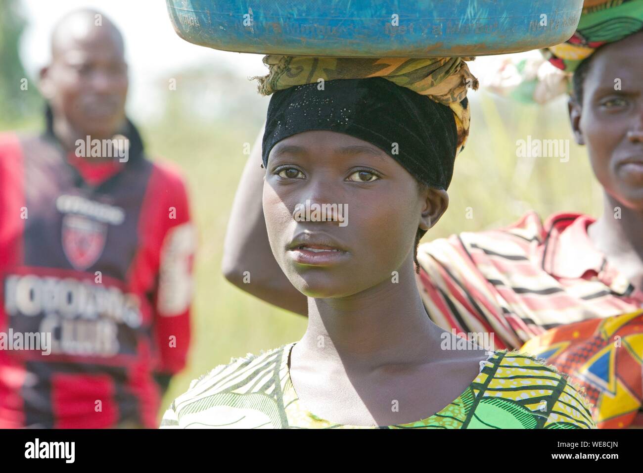 Burundi, Buyenzi, Trays, country with a thousand hills, Burundian woman Stock Photo