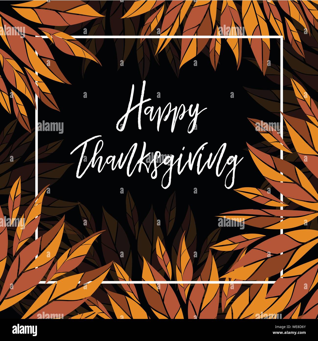 Thanksgiving day banner with date and autumn leaves vector Stock Vector
