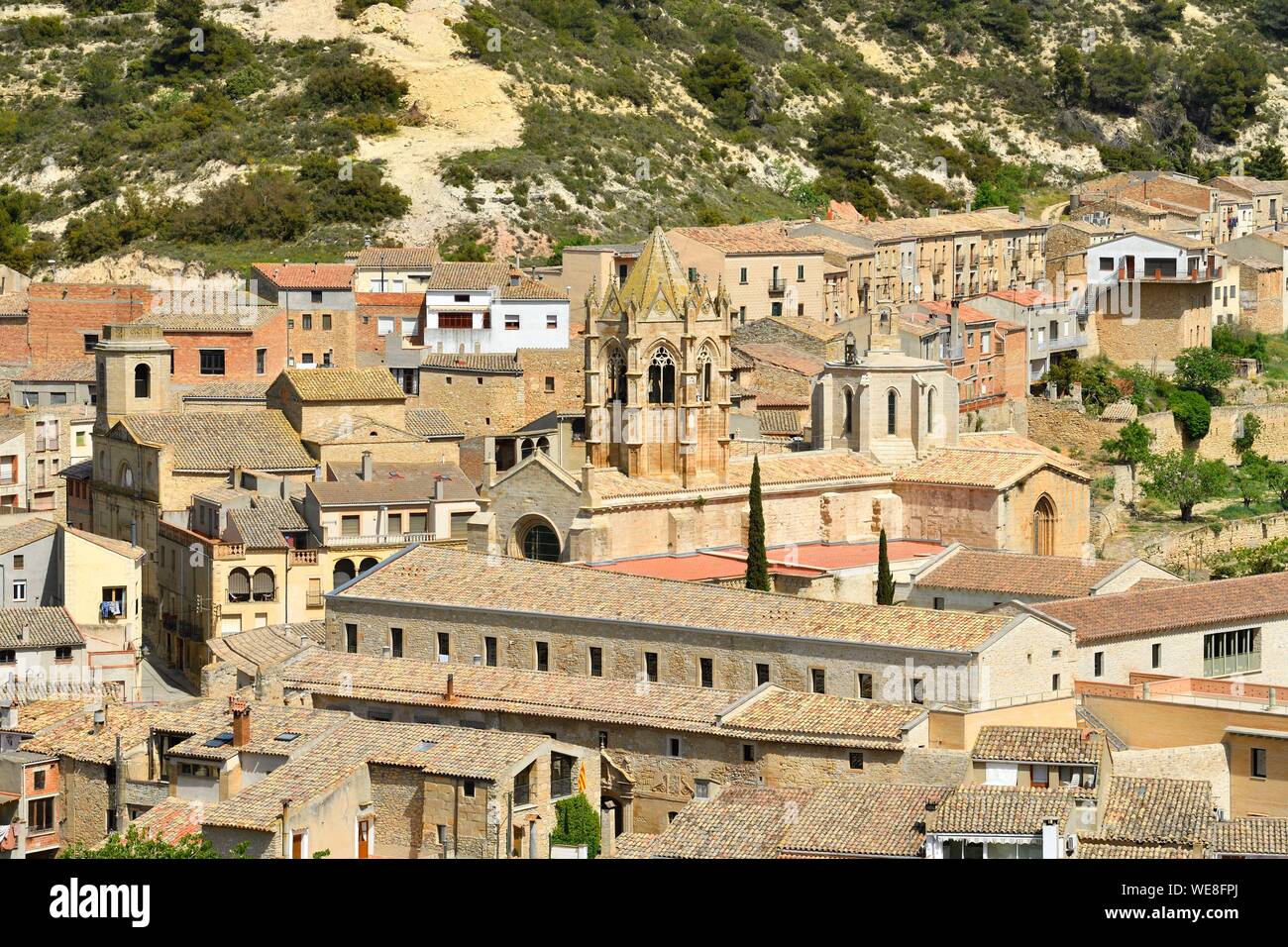 Spain, Catalonia, Tarragona Province, Alt Camp comarca, La ruta del Cister, monastery of Vallbona De Les Monges Stock Photo