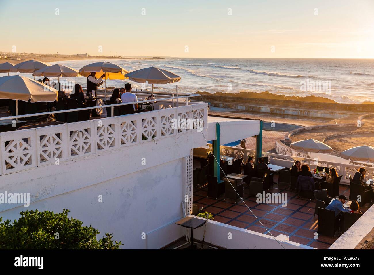 Morocco, Casablanca, Aïn Diab plage Stock Photo
