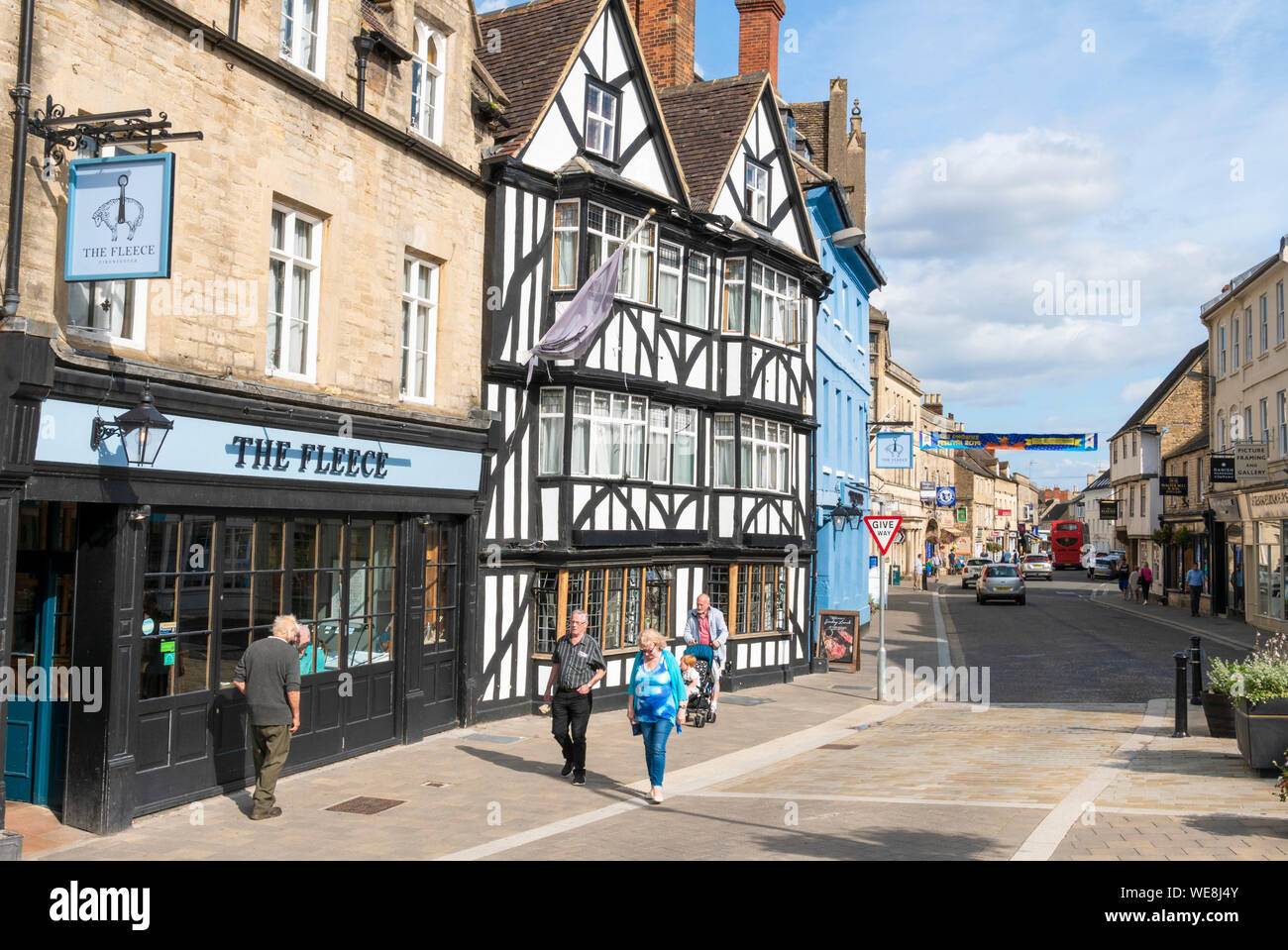 The Fleece at Cirencester Market place town centre Cirencester Wiltshire england uk gb Europe Stock Photo