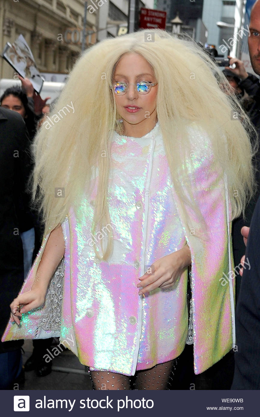 New York Ny Lady Gaga Makes A Fashion Statement Leaving Sirius