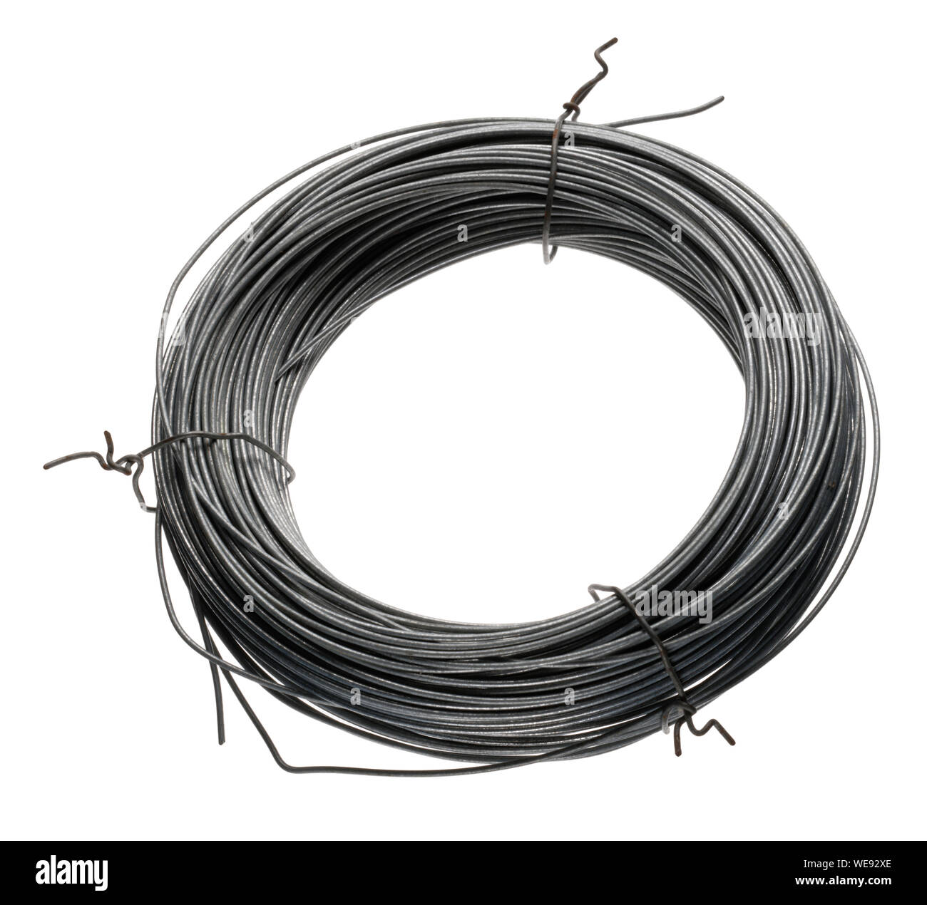A coil of galvanised wire for outdoor garden use Stock Photo Alamy