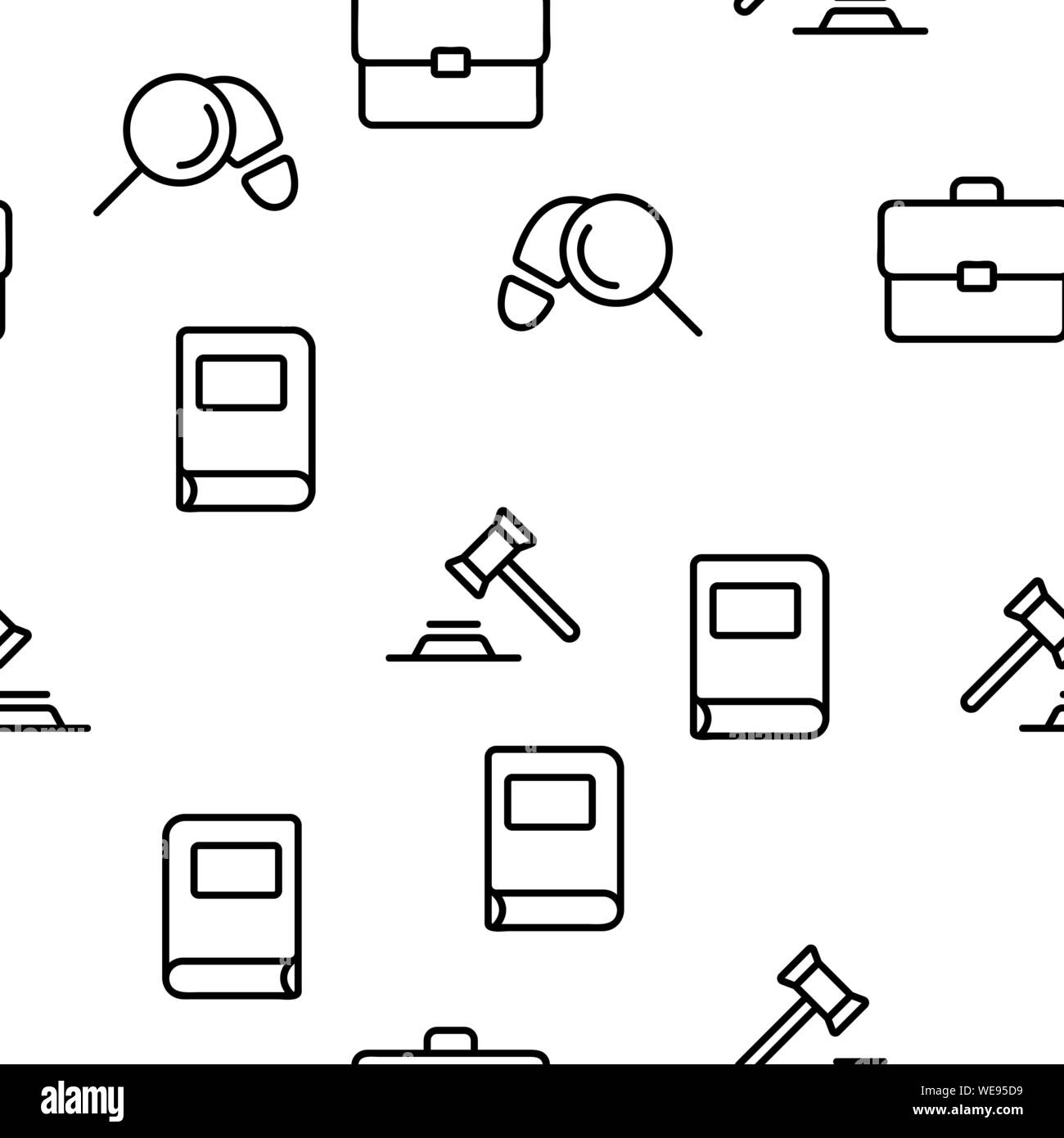 Judgement, Court Process Vector Seamless Pattern Stock Vector Image