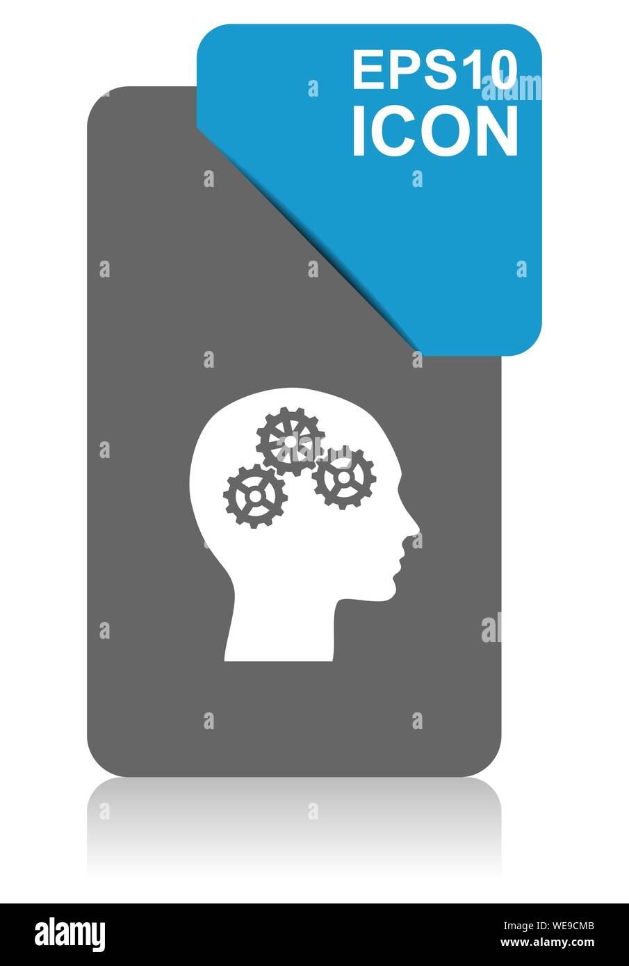 Head black and blue vector pointer icon on white background in eps 10 Stock Vector