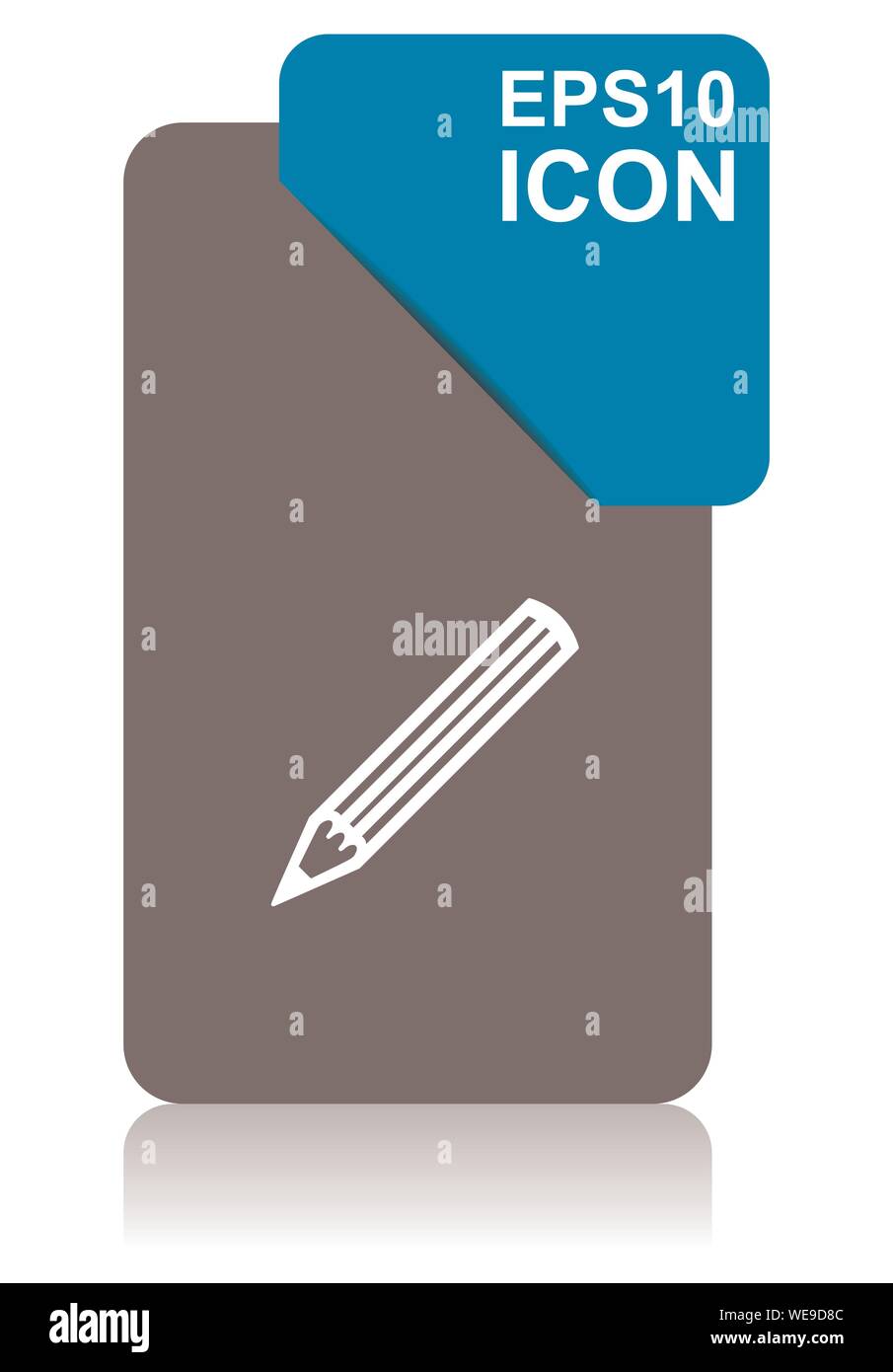 Pencil black and blue vector pointer icon on white background in eps 10 Stock Vector