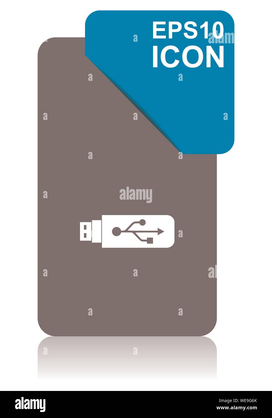Usb black and blue vector pointer icon on white background in eps 10 Stock Vector