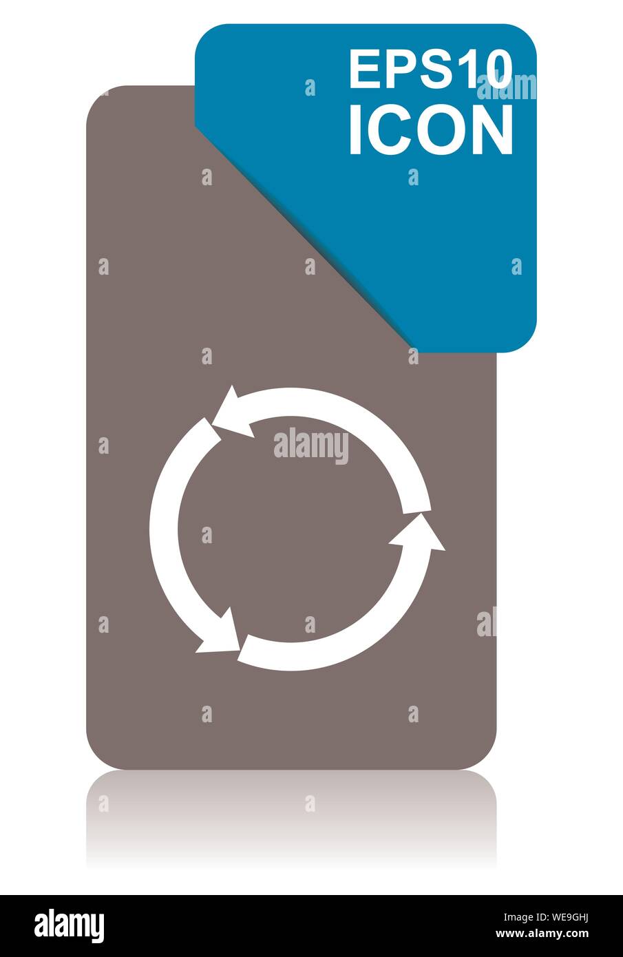 Reload web black and blue vector pointer icon on white background in eps 10 Stock Vector