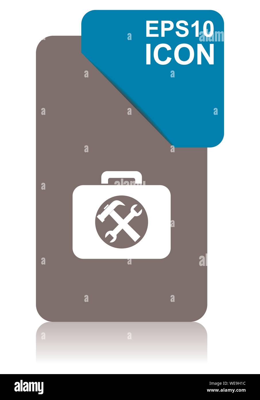Toolkit black and blue vector pointer icon on white background in eps 10 Stock Vector