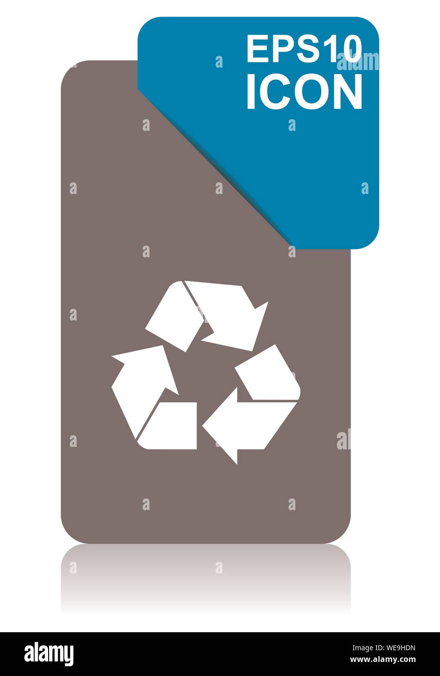 Recycle black and blue vector pointer icon on white background in eps 10 Stock Vector