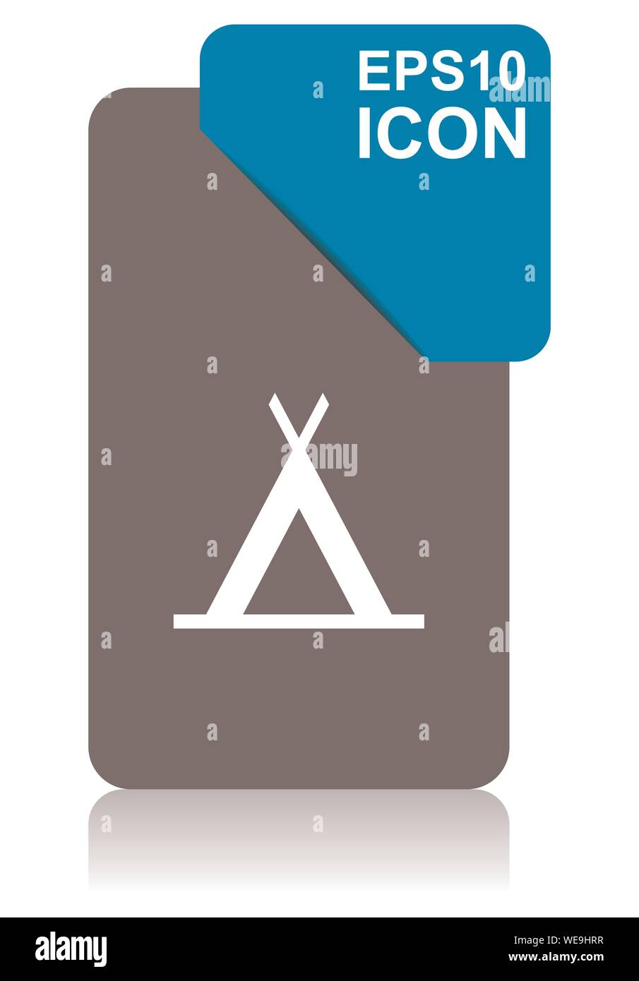 Camp black and blue vector pointer icon on white background in eps 10 Stock Vector
