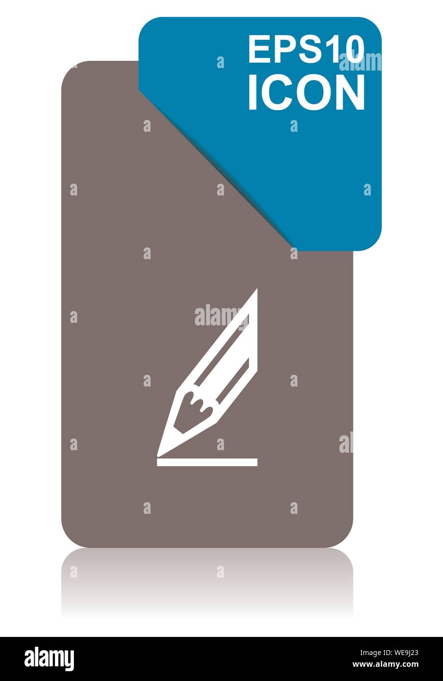 Pencil black and blue vector pointer icon on white background in eps 10 Stock Vector