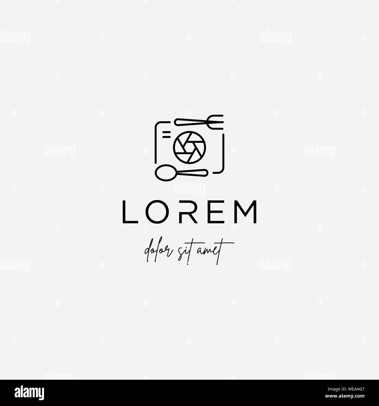 Camera Love Logo Template Vector Symbol Design Stock Vector