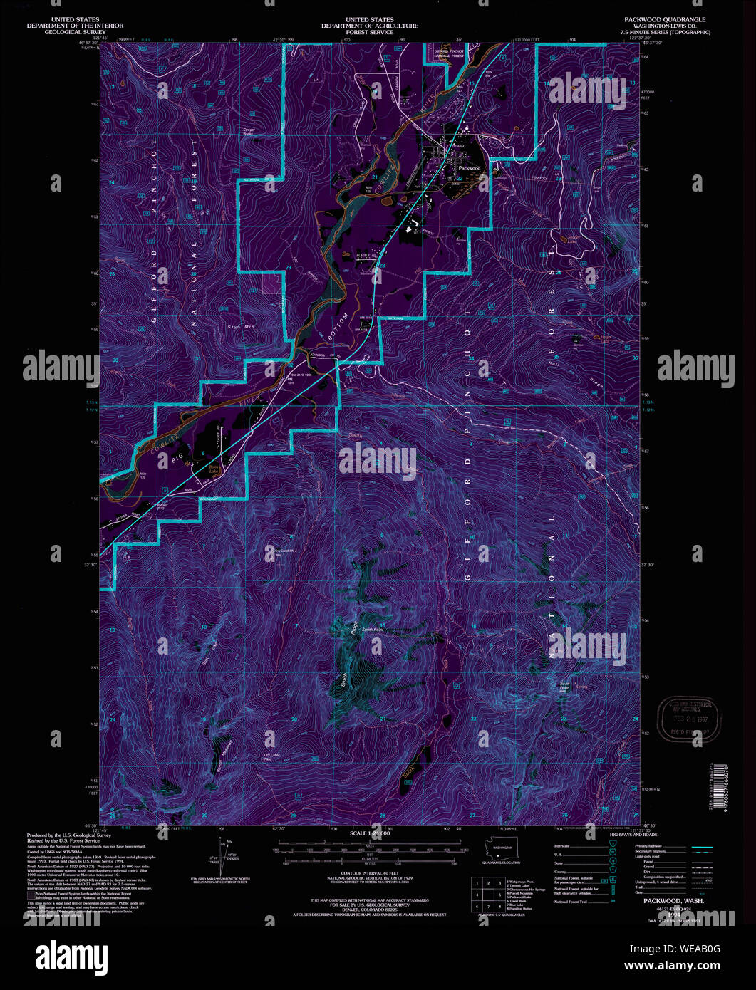 Map of packwood washington hires stock photography and images Alamy