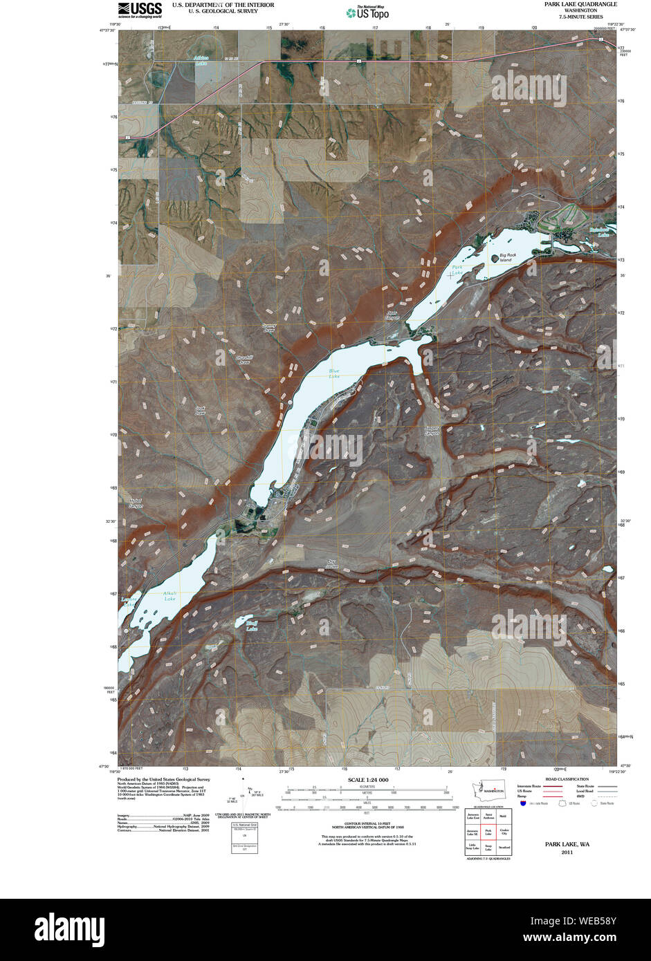 USGS Topo Map Washington State - Usgs Topo Map Washington State Wa Park Lake 20110425 Tm Restoration WEB58Y
