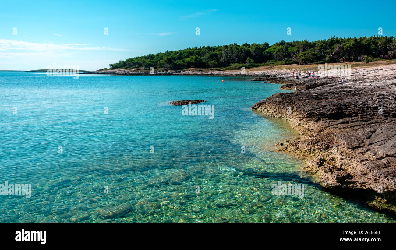 The beautiful sea of Premantura, Croatia Stock Photo