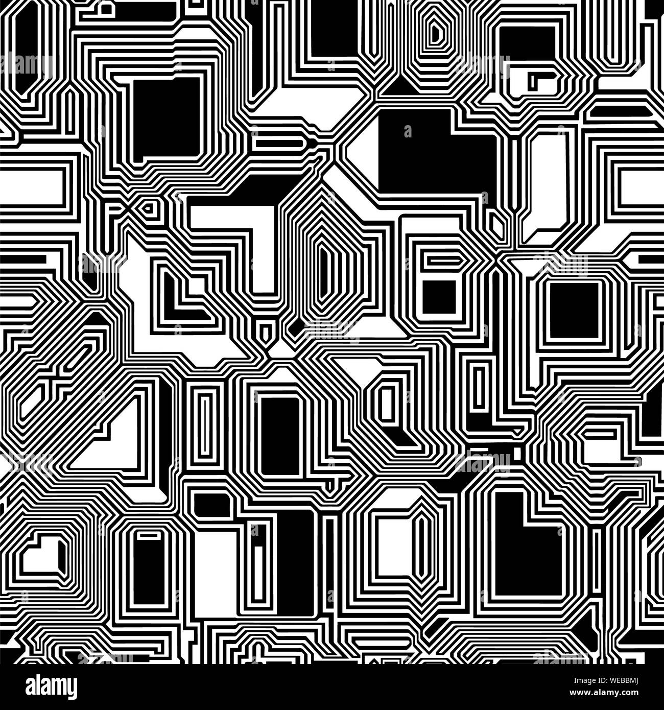 Abstract seamless vector pattern background. Technical. Microchips ...