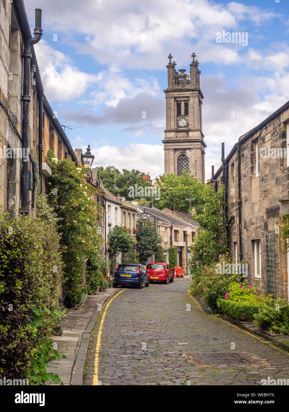 Circus Lane in the New Town on July 29, 2017 in Edinburgh, Scotland
