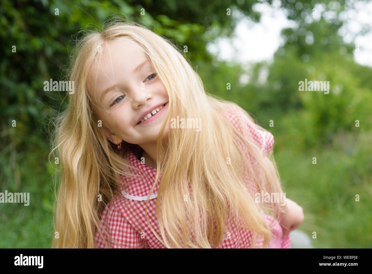 Happy With The Simple Things Little Girl Wear Long Hair Small