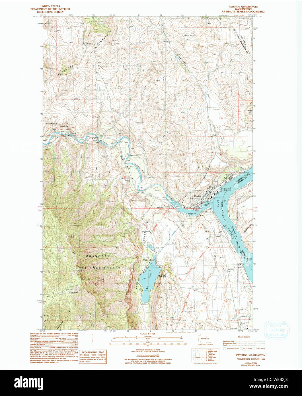 Pateros washington map hires stock photography and images Alamy