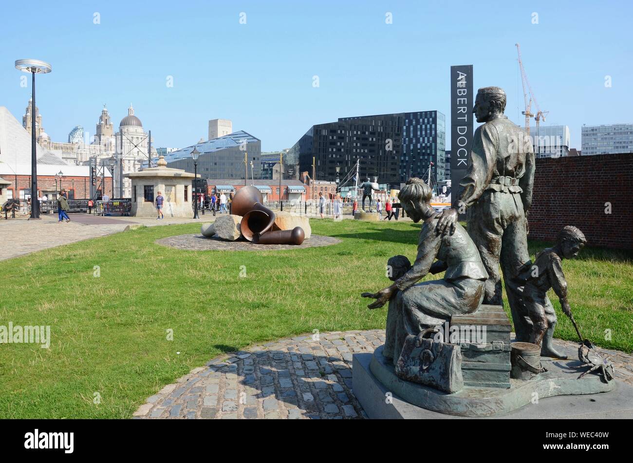 Legacy sculpture by Mark DeGraffenried, 2001. Albert Dock, Liverpool