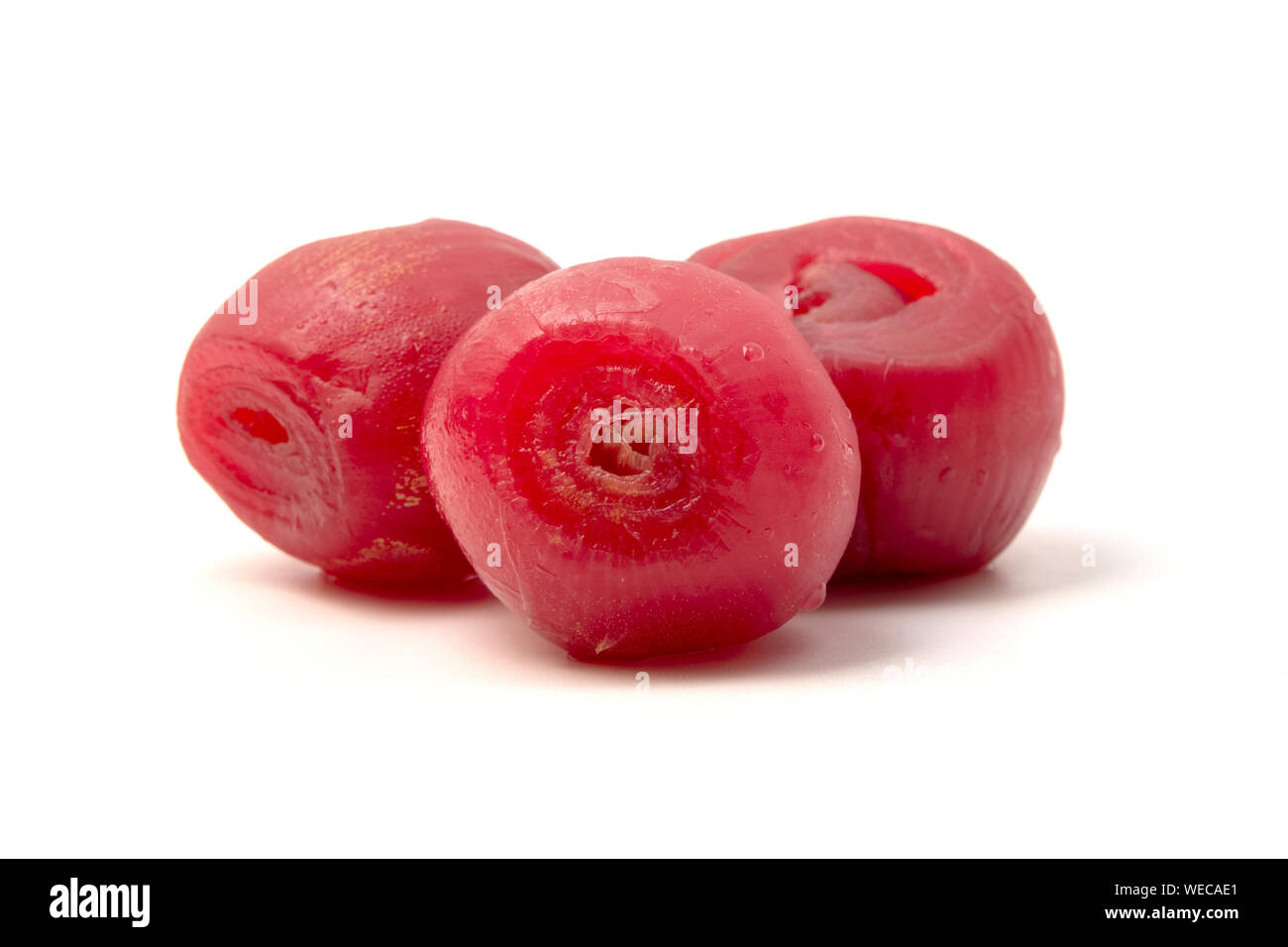 Torshi Red onion, a traditional pickled vegetable of the cuisines of many Balkan and Middle East countries Stock Photo