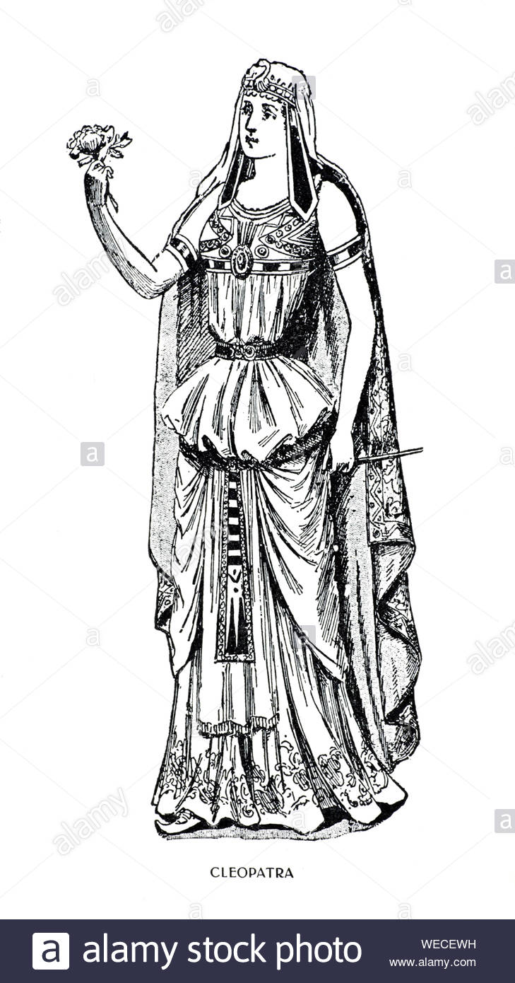 Cleopatra, vintage illustration from 1900 Stock Photo