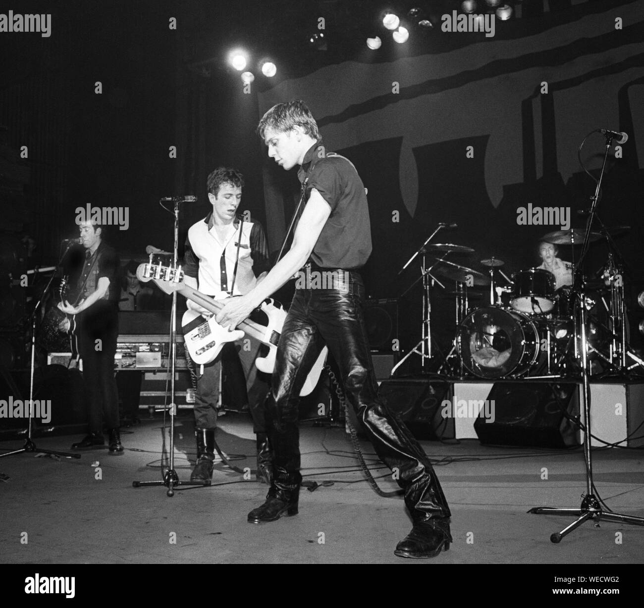 The Clash perform onstage at the Palladium in New York City, March 7, 1980 Stock Photo