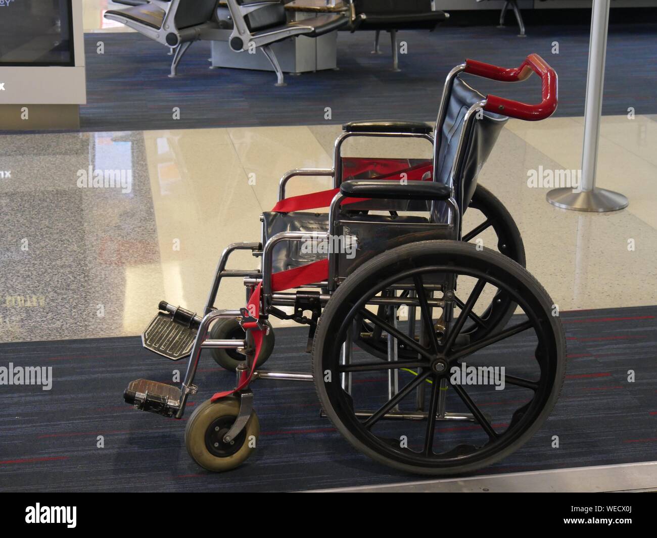 A wheelchair accessible for passengers who needs it an an airport