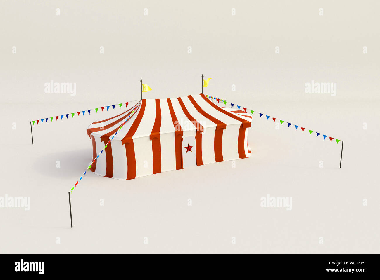 circus tent isolated on white background 3d illustration Stock Photo ...