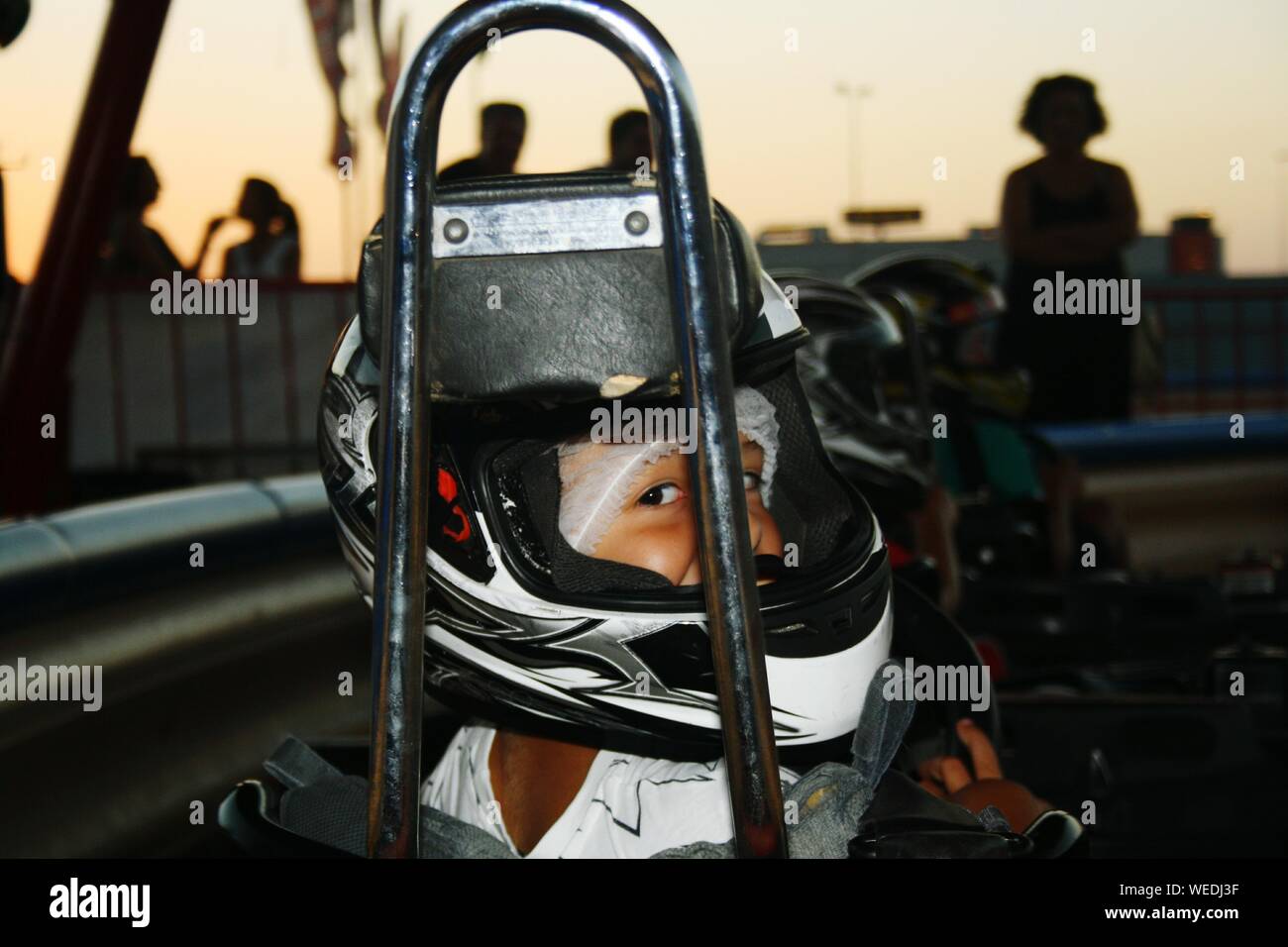 Go karting helmet hi-res stock photography and images - Alamy