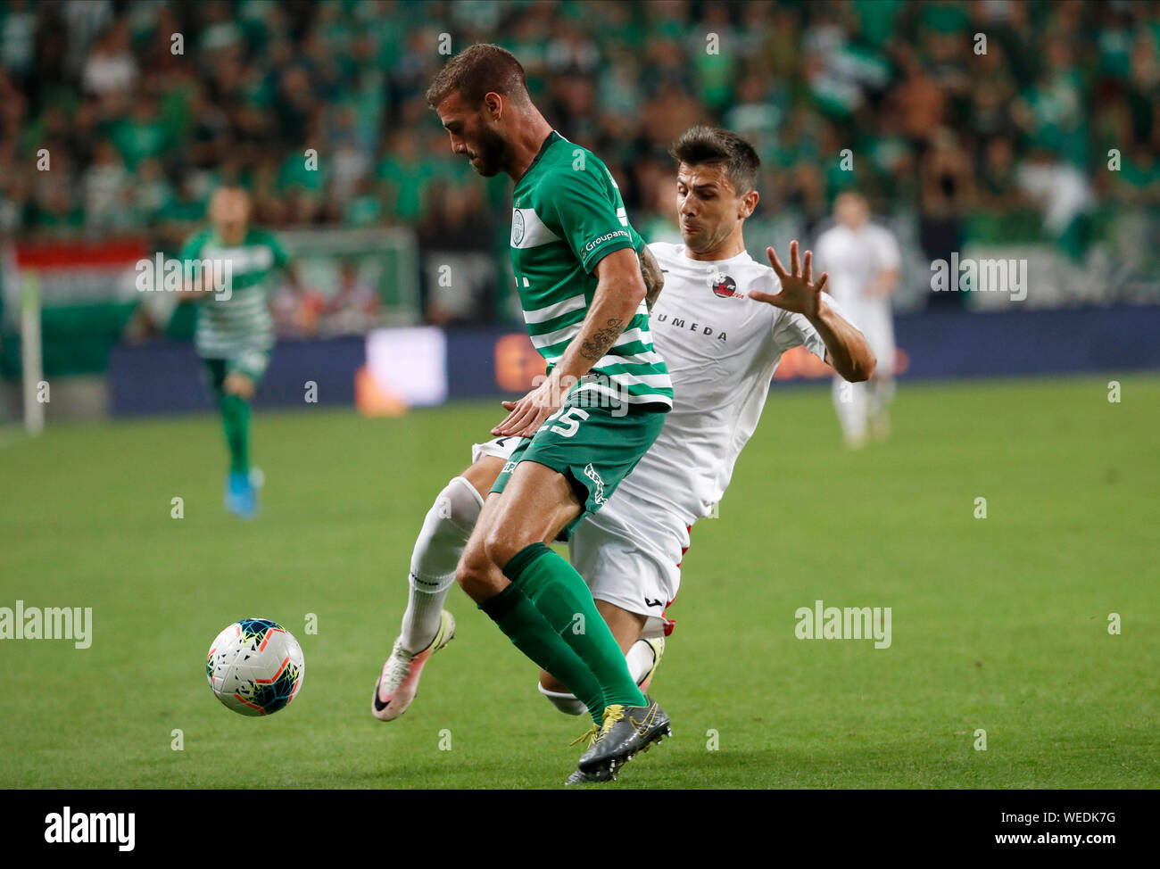 BUDAPEST, HUNGARY - JULY 24: Davide Lanzafame of Ferencvarosi TC celebrates  his goal during the UEFA Champions League Qualifying Round match between Ferencvarosi  TC and Valletta FC at Ferencvaros Stadium on July