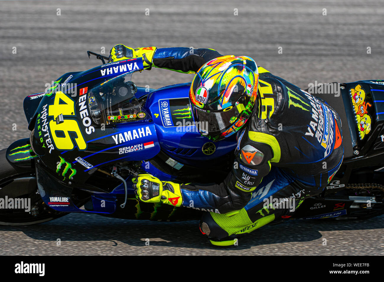 Misano Adriatico, Italy, 30 Aug 2019, 46 VALENTINO ROSSI YAMAHA FACTORY  RACING during Official Test MotoGP In Misano Adriatico (RN) 2019 - MotoGP -  Credit: LPS/Alessio Marini/Alamy Live News Stock Photo - Alamy
