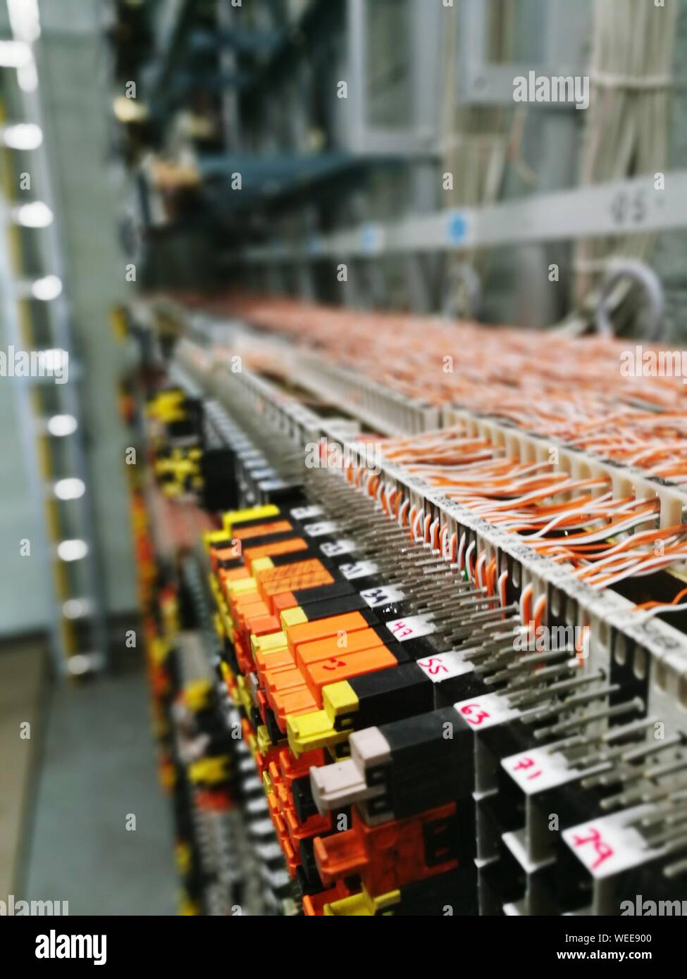 Computer Cables In Warehouse Stock Photo Alamy