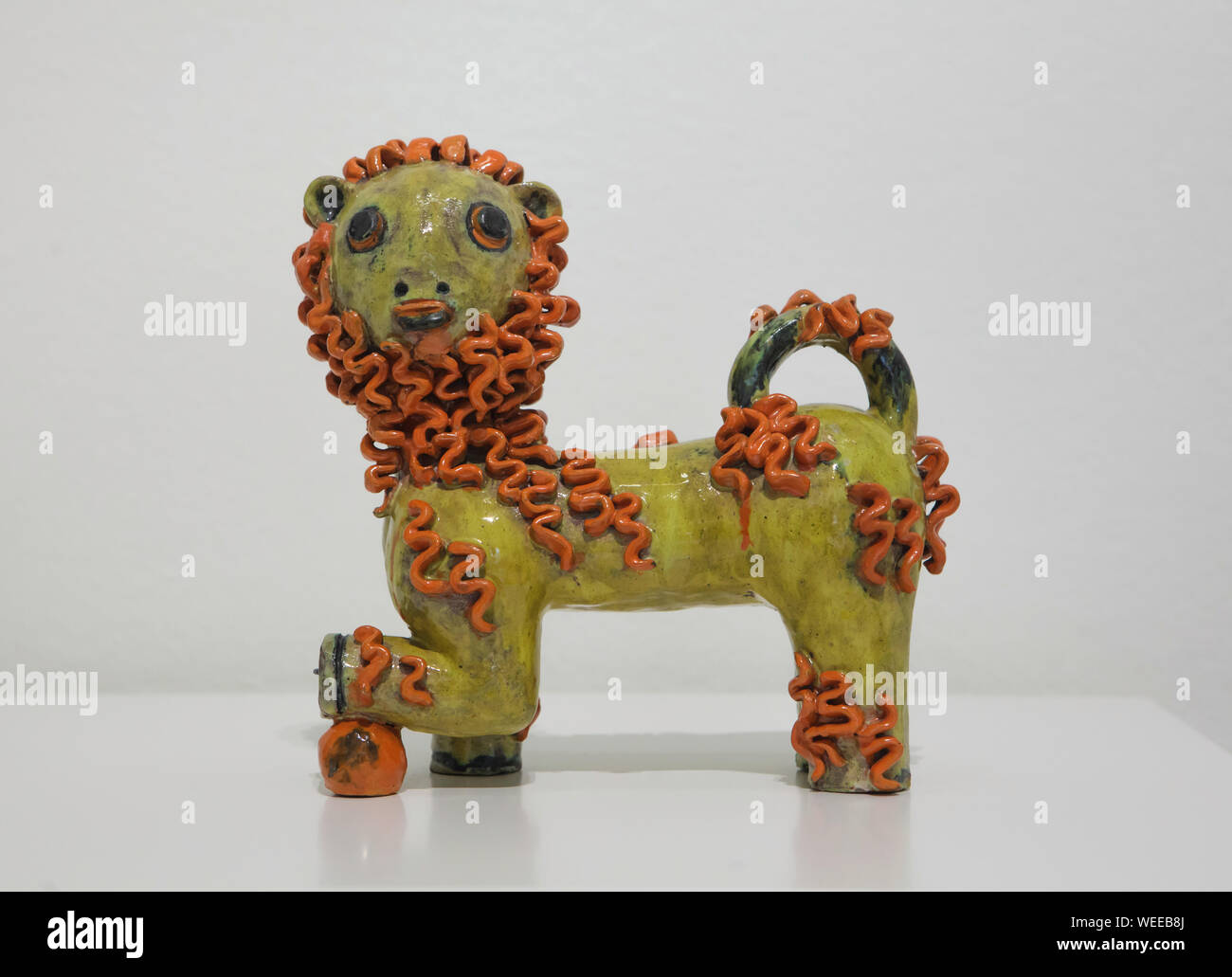 Terracotta lion figure by Austrian modernist artist Kitty RixTichacek