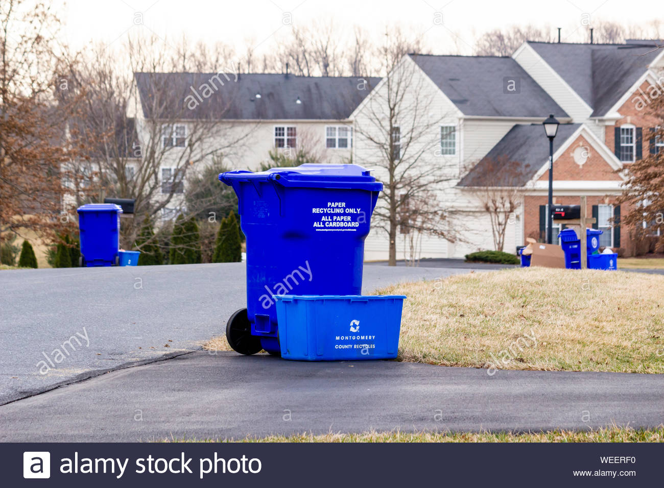 Blue Bins Stock Photos & Blue Bins Stock Images Alamy