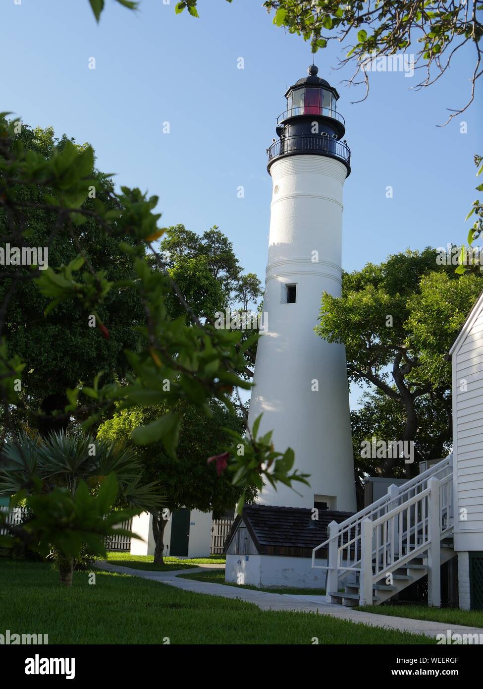 Key West lighthouse, a historical attraction in Key West, Florida Stock