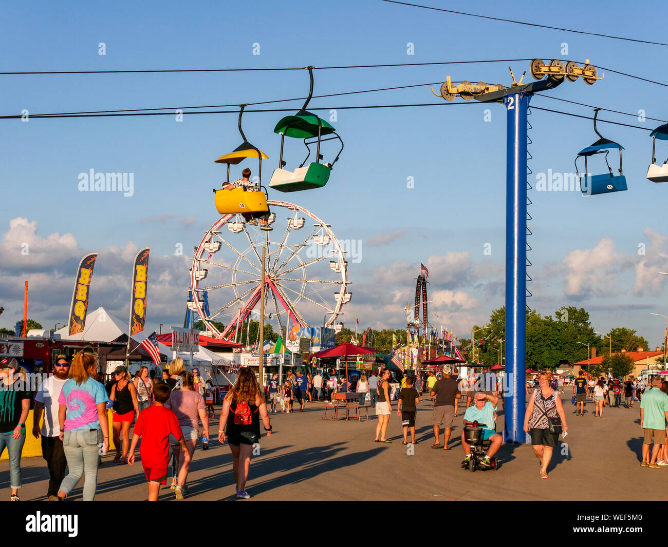 Illinois State Fair carnival midway. Springfield, Illinois Stock Photo