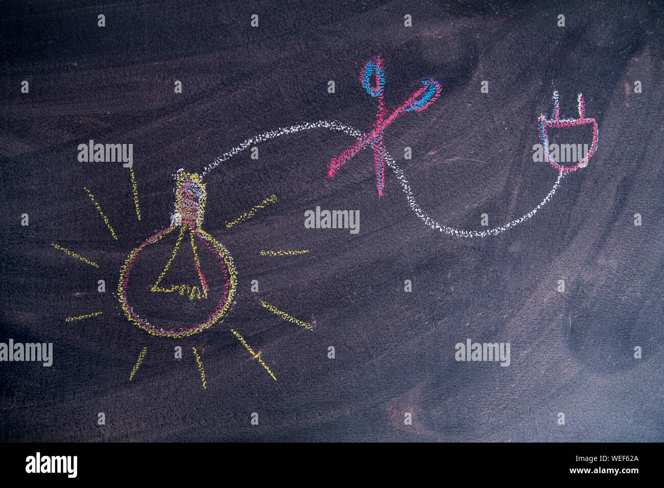 Chalk Drawing On Blackboard Stock Photo Alamy