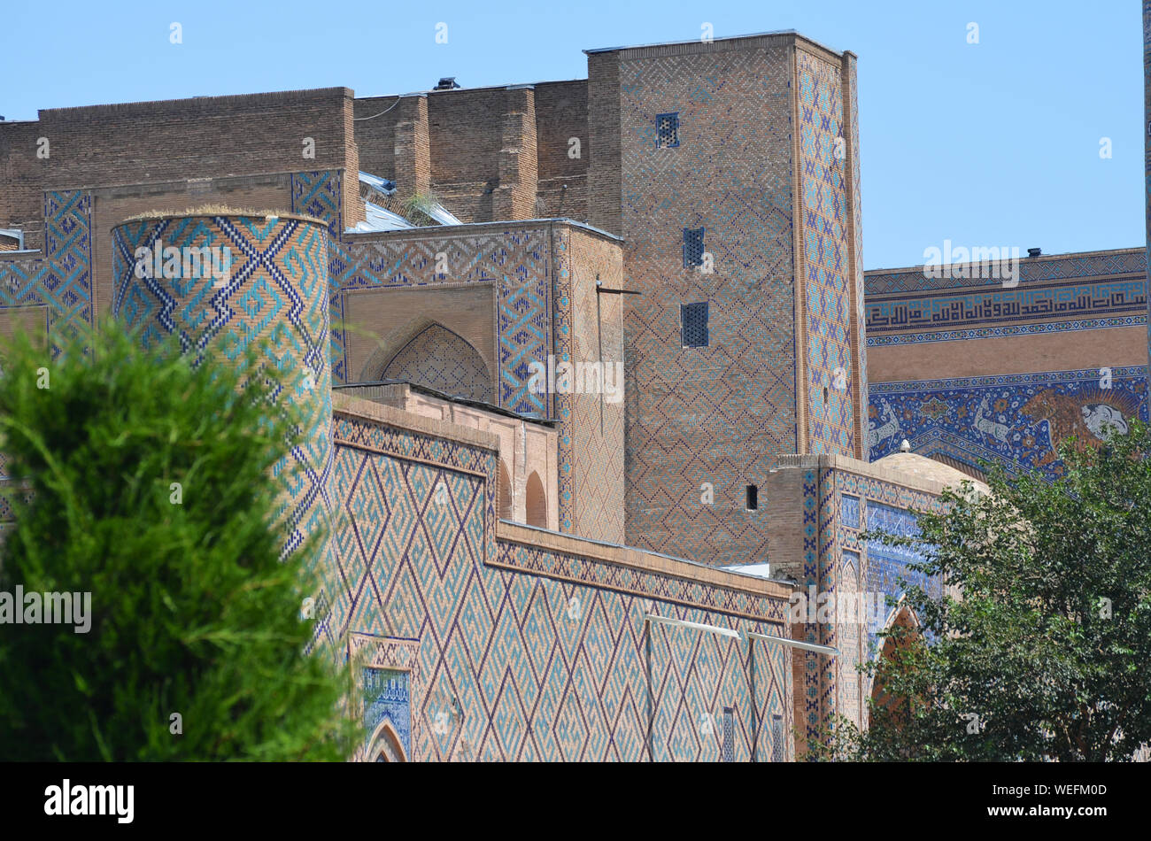 The Registan complex in Samarkand, Uzbekistan, an impressive example of classic Islamic architecture Stock Photo