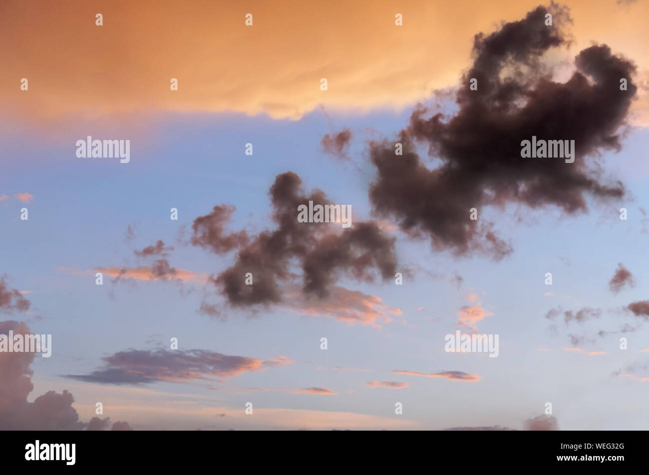 gray cloud in the sky, storm rain clouds Stock Photo